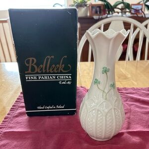 Vintage Belleek Rock of Cashel Vase 8”